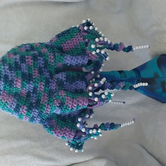 Handmade Crochet Jellyfish Hat - Picture 3 of 4